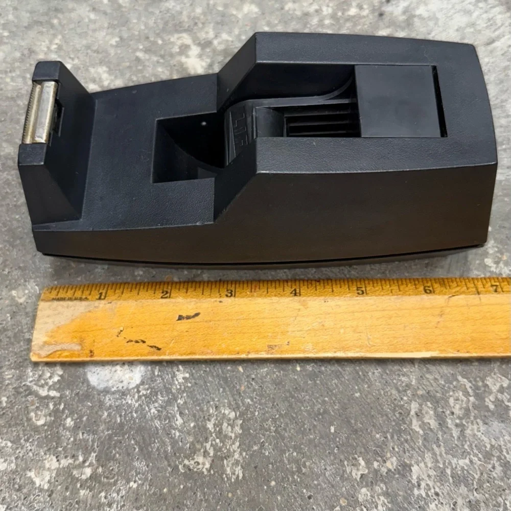 Vintage Scotch 3M C-40 Weighted Tape Dispenser Black Heavy Duty